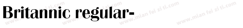 Britannic regular字体转换